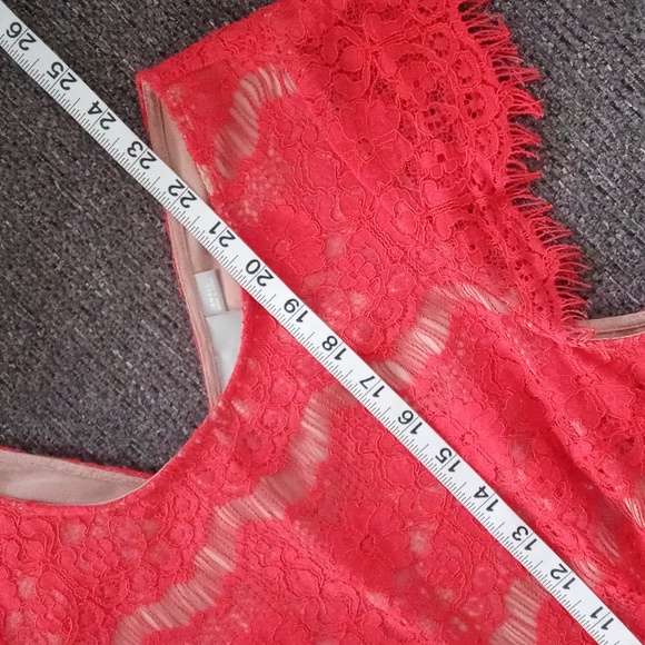 🧡Maeve🧡 - Red-Orange Lace S/S Peplum Top - Picture 12 of 12